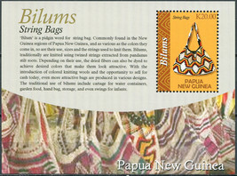 Papua New Guinea 2020. Bilums (MNH OG) Souvenir Sheet - $13.69