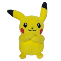 Pokemon Pikachu Yellow Tomy Nintedo Plush Stuffed Animal 2018 9&quot; - £16.76 GBP