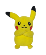 Pokemon Pikachu Yellow Tomy Nintedo Plush Stuffed Animal 2018 9&quot; - £16.29 GBP