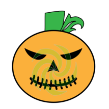 Pumpkin Face P1smp-Digital ClipArt-Art Clip-Gift Tag-Tshirt-Halloween - $1.25