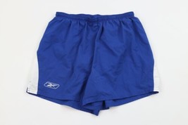 Vtg Reebok Womens Medium Color Block Lined Running Jogging Gym Shorts Royal Blue - £31.61 GBP