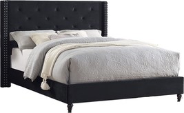 Best Master Furniture YY129VBKCK Valentina Wingback Platform California King Bed - £485.96 GBP