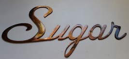 Sugar Word - Metal Wall Art - Copper 10 1/4&quot; x 5&quot; - £14.20 GBP