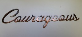 Courageous Metal Word Art - Copper - 16&quot; x 5 1/2&quot; - £14.94 GBP