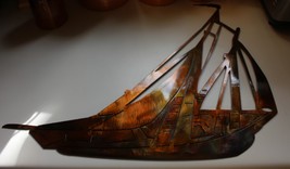 Nautical Sailing Metal Art - Copper - 20&quot; x 21 1/2&quot; - £38.18 GBP