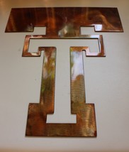 Texas Double T Metal Wall Art Hanging, copper/bronze  14&quot; x 12&quot; - £32.63 GBP