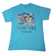 REALTREE Fishing Logo T-Shirt Outdoor Sportsman Fishing Men&#39;s Size Large - £12.41 GBP