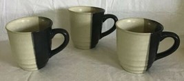 Sango MYSTIQUE 5036 Set Of 3 Coffee Cups Earth Tones Cup EUC Stoneware - £19.65 GBP