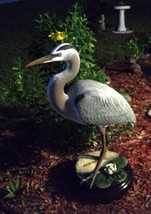 Life Size Great Blue Heron wildlife bird crane art sculpture - $436.00