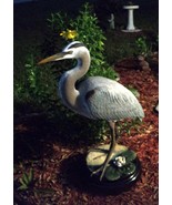 Life Size Great Blue Heron wildlife bird crane art sculpture - £325.91 GBP