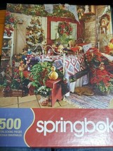 New -Christmas Room-500 Pieces Jigsaw Puzzle-50 Years Springbok-20&quot; X 20&quot; - $4.28