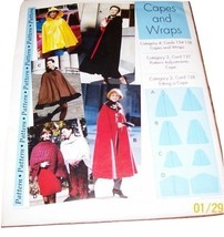  Uncut Capes and Wraps Pattern, Sizes 4 - 22, Sewing Step-by-Step # 012-052-088 - £7.47 GBP