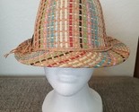 Panama Jack Multi Color Rainbow Weave Paper Straw Fedora Hat One Size 8.... - $16.78