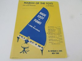 VTG  MARCH OF THE TOYS MADE EASY FOR PIANO 1955 M. WITMARK &amp; SONS - $2.92