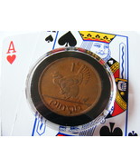 Authentic Lucky Irish 1963 One Penny Coin Poker Hand Card Protector Guard - $5.99