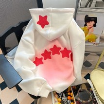 KOSAHIKI Gradient Color Hoodies Women  Embroidery Harajuku Sweatshirts Korean Fa - £95.09 GBP