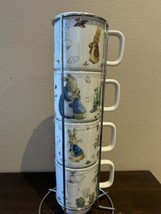 Beatrix Potter Peter Rabbit Tea Cup Mugs Stackable stacked Set Of  4 New - £35.95 GBP