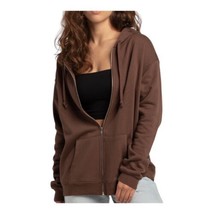 NAKED WARDROBE CHOCOLATE BROWN FULL ZIP HOODED SWEATSHIRT STYLE NW-MT001... - £19.46 GBP