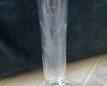 Silver City Clear Glass Crystal Etched Flower Floral 7.75&quot; Bud Vase - $32.25