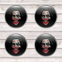 SET 4 X 50 mm Hand Made Logo Joker Silikone Stickers Aufkleber Domed For Wheel c - £10.39 GBP