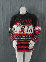 Vintage Disney Sweater - Mickey Mouse Classic All Over Print - Men's Medium - $125.00