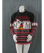 Vintage Disney Sweater - Mickey Mouse Classic All Over Print - Men&#39;s Medium - $2,375.85 MXN