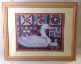 Aunt Tills Quilt w Goose Duck Decoy Betty McCool Print Ltd Ed 594/1000 Folk Art - $45.99
