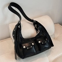 2023 Vintage Handbags For Women Half-moon Leather Hasp  Crossbody Bag Designer   - £63.77 GBP