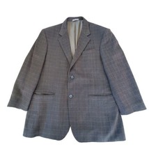 Oscar De La Renta Men&#39;s 44R 100% Wool Vintage Sport Coat Blazer Dark Gray Multi - £48.57 GBP
