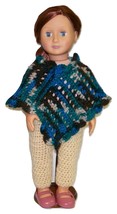 Handmade American Girl Poncho, Pants and Scrunchie Crochet, 18&quot; Doll - $22.00
