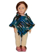 Handmade American Girl Poncho, Pants and Scrunchie Crochet, 18&quot; Doll - $22.00