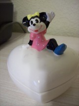Disney Vintage Minnie Mouse Ceramic Trinket Box  - $20.00