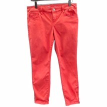 The Limited 678 Jeans Orange Size 10 Skinny Ankle Zipper Mid Rise Stretch Denim - £11.67 GBP