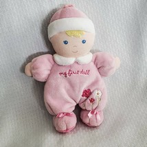Child of Mine Pink Baby Girl Doll My First Flower Rattle Soft Stuffed Plush Toy - £63.30 GBP