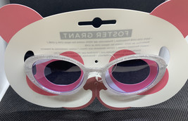 NWT Girls Kids Foster Grant Sunglasses Clear White Sparkle Frames W Purple Lens - £4.33 GBP