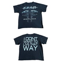 VTG Fear Factory Replica Double Sided T Shirt Sz XL 23.5 x 26.5 Black Cu... - $921.74 MXN