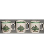Set (3) Spode CHRISTMAS TREE PATTERN Green Trim 3 1/4&quot; 9 oz HANDLED MUGS... - $54.25 CAD