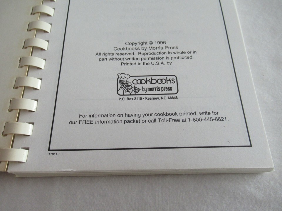 Vintage Cookbook Recipes Spiral Bound Dateland Does Ladies Auxiliary 25th 1996 Item image 4