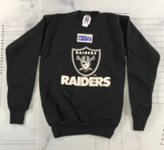 Vintage Los Angeles Raiders Crewneck Sweatshirt Boys Medium 10-12 Black ... - $39.59