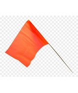 25 Orange PVC Marking Marker Flags 2&quot; x 3&quot; x 15&quot;tall wire Yard Presco 23... - €31,23 EUR