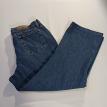 Blue Jeans High Rise Women's Blue Cotton Blend Denim Jeans Size 14P (32×25) image 2