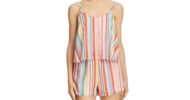 Jack By Bb Dakota Womens Striped Short Basic Romper Xs B4HP - £15.94 GBP