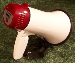 Mini MEGAPHONE BULLHORN with MUSIC Mega Bull Horn small compact portable... - £19.51 GBP