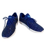 Southern Fried Chics Glitter Sneakers Sparkly Blue Athletic Shoes 11 - $34.19 CAD