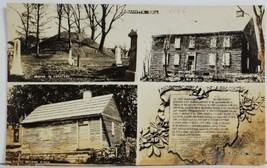 Marietta Ohio RPPC Cemetery, Oldest Bldg, Block House, Memorial Tab Postcard O12 - £19.73 GBP