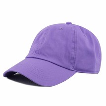 Lavender Baseball Cap Plain Polo Style Washed Adjustable 100% Cotton - £12.58 GBP