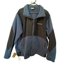 Columbia Sportswear Blue/Black Full Zip Fleece Omni Shield Jacket Men&#39;s ... - $22.56