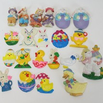 Easter Refrigerator Magnets Lot of 22 Chicks Bunny Baskets Eggs - £15.32 GBP