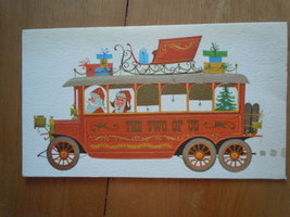 Vintage Merry Christmas Happy New Year Christmas Festival Greeting Card ... - $5.99