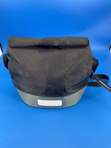 Corningware Travel Lunch Bag Thermal Carrying Case Black &amp; Gray Strap Ha... - £6.47 GBP